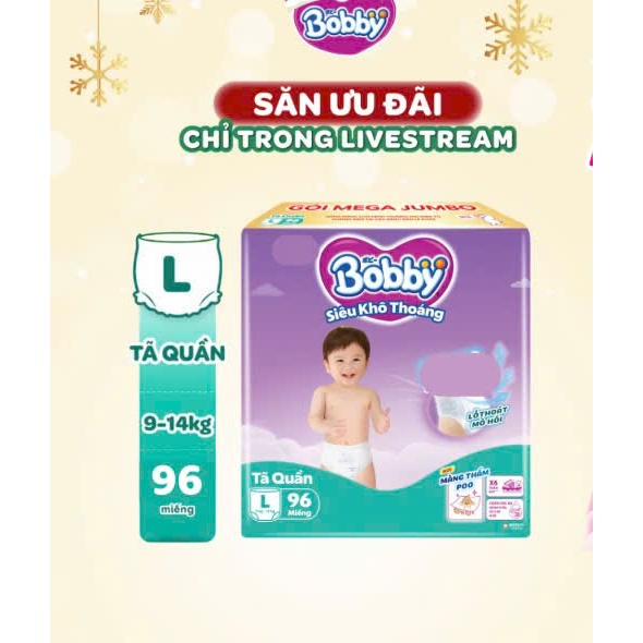 BOBBY TÃ QUẦN L96/M/XL/XXL Gạo Non Organic