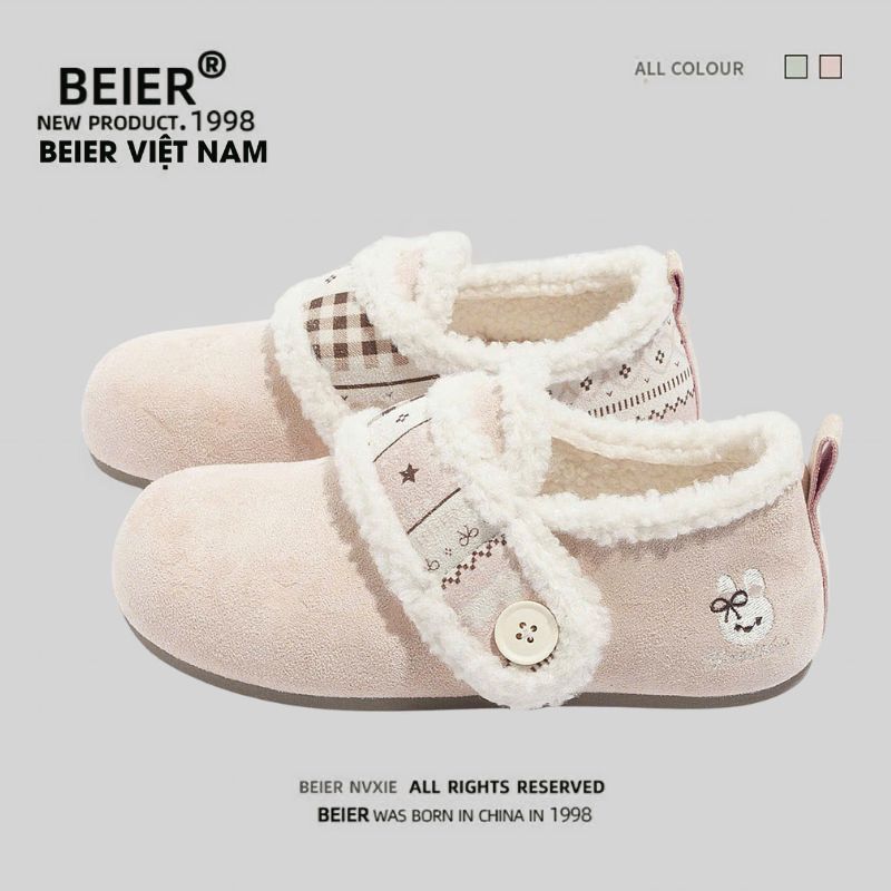 BEIER Chính Hãng Auth Giày beier thể thao, giày sneaker beier lông êm ái 7528 hồng babie