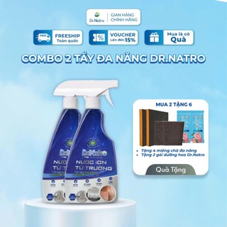  Combo 2 chai Nước tẩy rửa đa năng Dr.Natro 500ml Tẩy Sạch Mọi Vết Bẩn Trên Các Bề Mặt mua 2 tặng 6 
