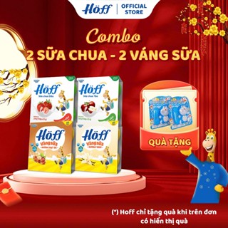  Combo 4 lốc sữa chua và váng sữa Hoff Mix đủ vị   16 hộp x 55g  