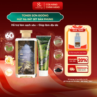  Bộ Sản Phẩm S:kin Heritage Toner Sơn Đoòng cấp ẩm 273ml và Mặt nạ đất sét Bản Phùng hỗ trợ làm sạch sâu 70Gr 
