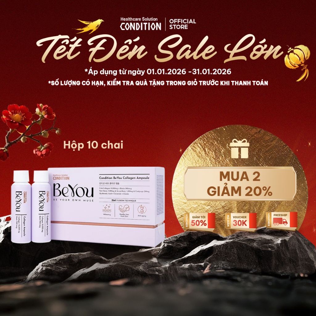 Thực phẩm bổ sung COLLAGEN 10,000MG CONDITION BEYOU AMPOULE (hộp 10 chai 45ml)