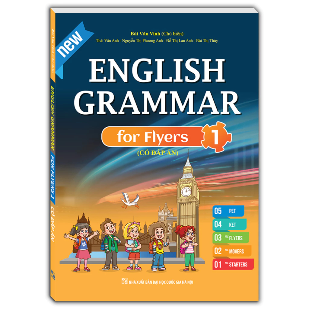 Sách - Flyers 1 "English Grammar" Ngữ pháp Tiếng Anh (bản in có màu - đáp án)