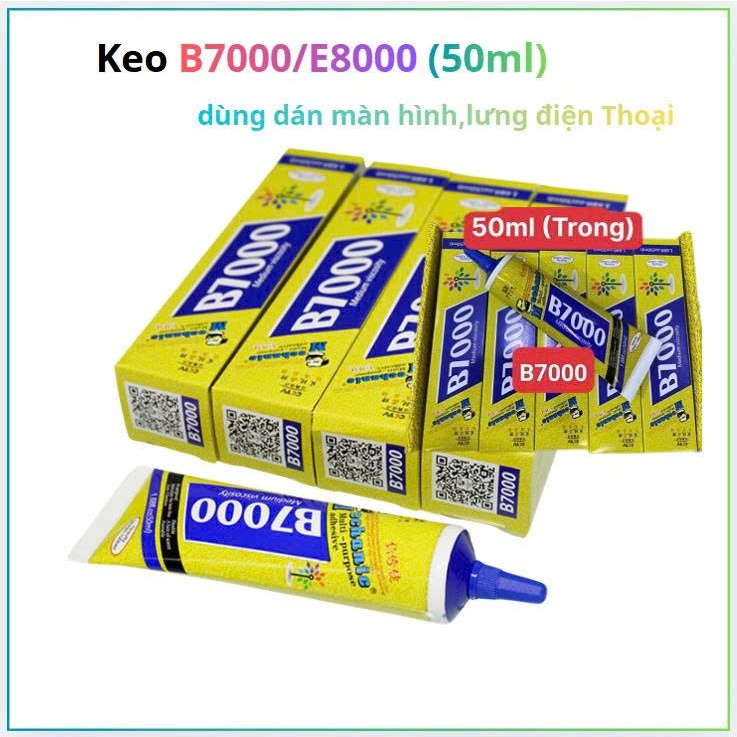 Keo B7000 50ml,dùng dán màn hình điện thoại,dán vải