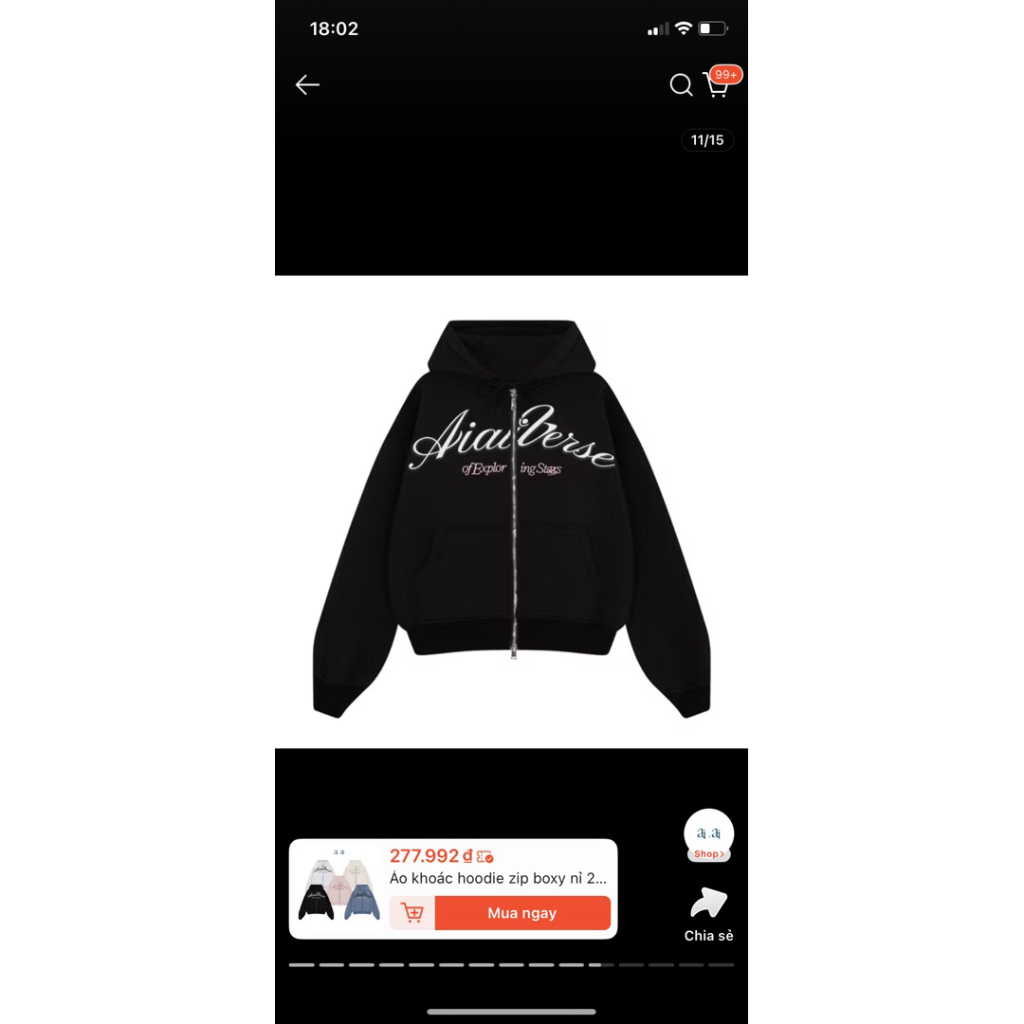 pass hoodie zip aiai studio 150k