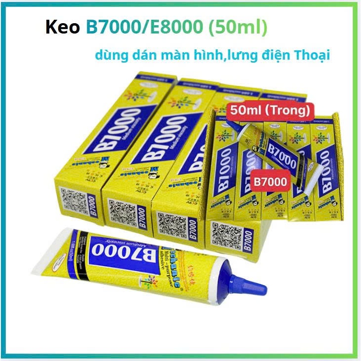 Keo E8000/T7000  50ml dán kính,dán lưng  điện thoại