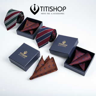 ( Hỏa Tốc ) Sét Hộp Bộ Cavat & Khăn Cài Túi Quý Ông | Caravat Quý ông |  Pocket Square | Caravat Hàn Quốc quý ông CV1087