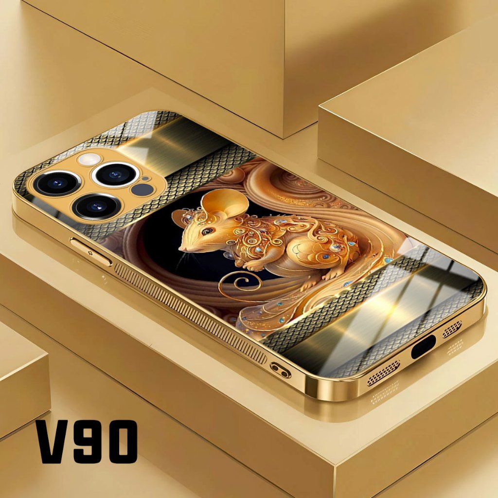 Ốp lưng IPHONE 14/IPHONE 14 PLUS/IPHONE 14 PRO/IPHONE 14 PRO MAX  Ốp Lưng 12 CON GIÁP - Viền Mạ Vàng