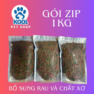 Thức ăn hạt mix Rau , Củ , Quả dành cho Mèo - Gói Zip 1kg