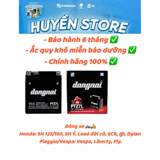 Bình Ắc Quy Đồng Nai PTZ7L (miễn bảo dưỡng ) Dài x Rộng x Cao): 113 x 70 x 130 mm (có thể có sai số nhỏ).