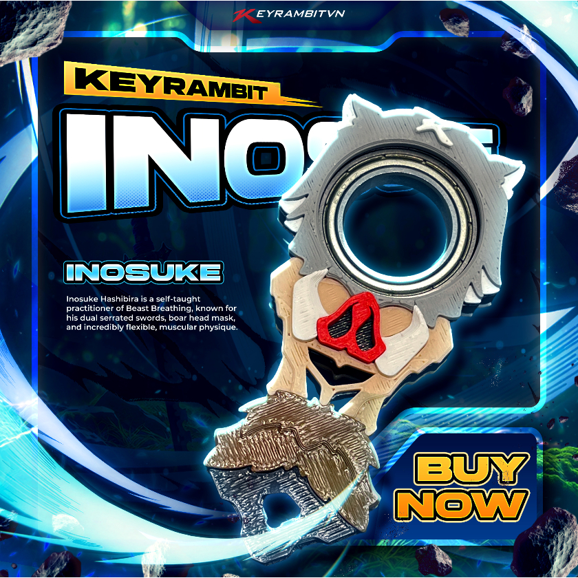 [DEMON SLAYER] Keyrambit Inosuke - Wild Instinct - Keyrambitvn - Móc Khoá Xả Stress
