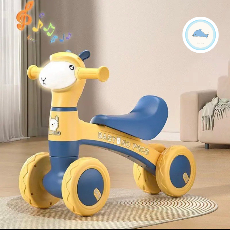 Xe chòi chân CỪU có nhạc có đèn cho bé từ 2 đến 6 tuổi cứng cáp trọng tải lên đến 28KG