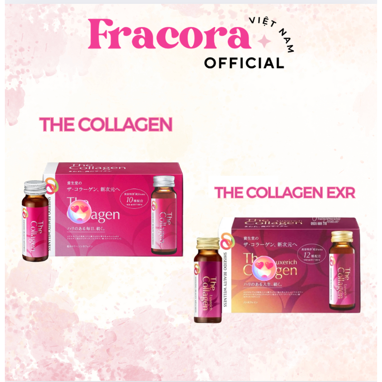 ( MỚI NHẤT] Nước Uống Đẹp Da The Collagen Nhật Bản - Hộp 10 chai (50ml/chai) - Cấp Ẩm, Tăng Đàn Hồi