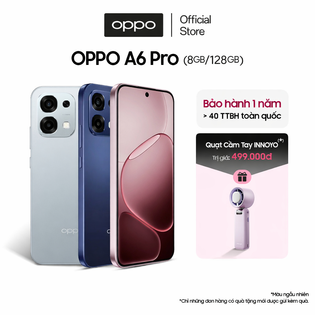 Điện thoại OPPO A6 Pro 4G (8GB/128GB) có NFC, nhân bản ứng dụng, AI Camera - Bảo hành 24 tháng