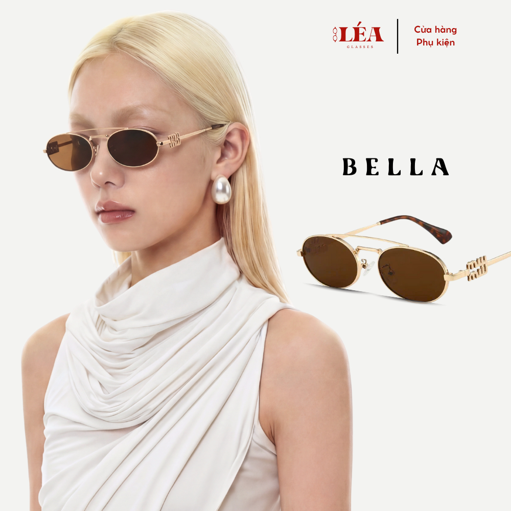 [LÉA GLASSES] Kính râm mát chuyên đi nắng BELLA Bayonetta Y2K cao cấp chống tia UV400 HOT TREND
