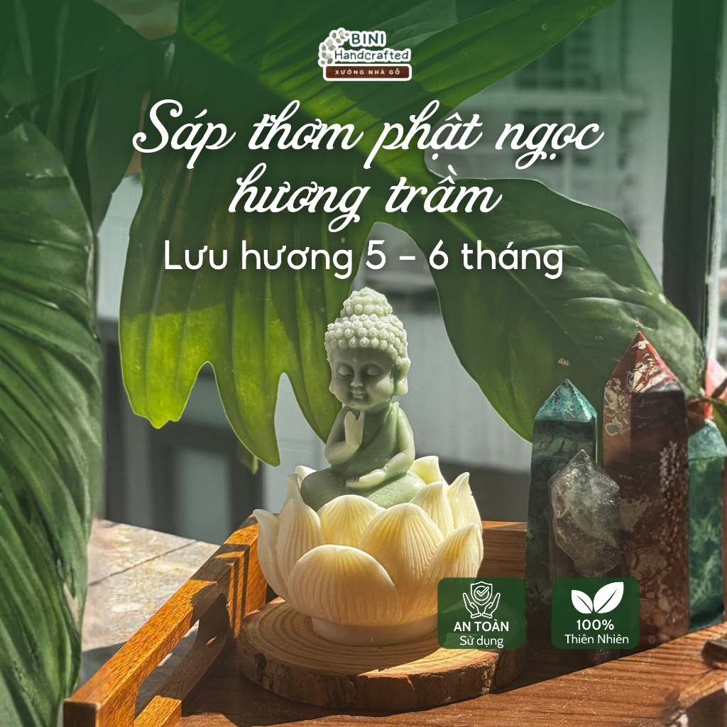 [Tặng gói quà] Sáp Thơm Phật Ngọc Hương Trầm – Quà Tặng Phong Thủy Sang Trọng Cho Cho Ba Mẹ, Sếp, Thầy Cô