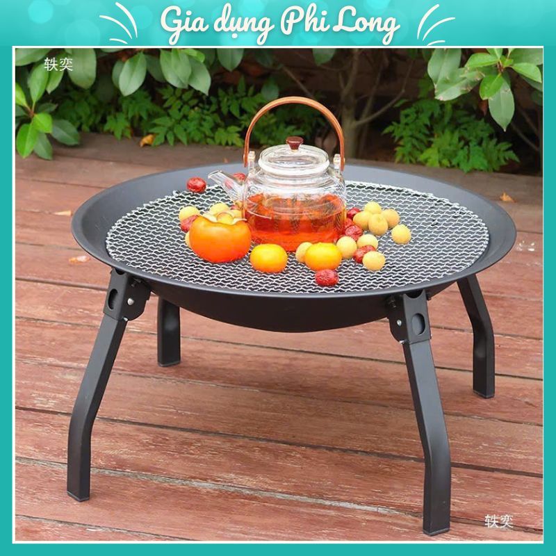 Bếp Nướng Than Hoa Gấp Gọn 3in1, Bếp Nướng Dã Ngoại Đa Năng,m