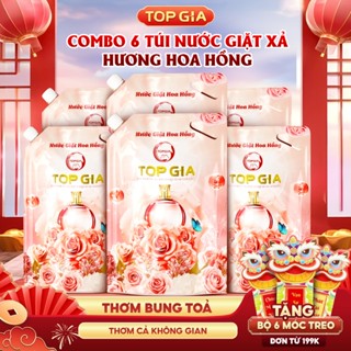  Nước Giặt Topgia Hương Hoa Hồng Dịu Nhẹ An Toàn Cho Da Đánh Bay Vết Bẩn Lưu Hương 72H 
