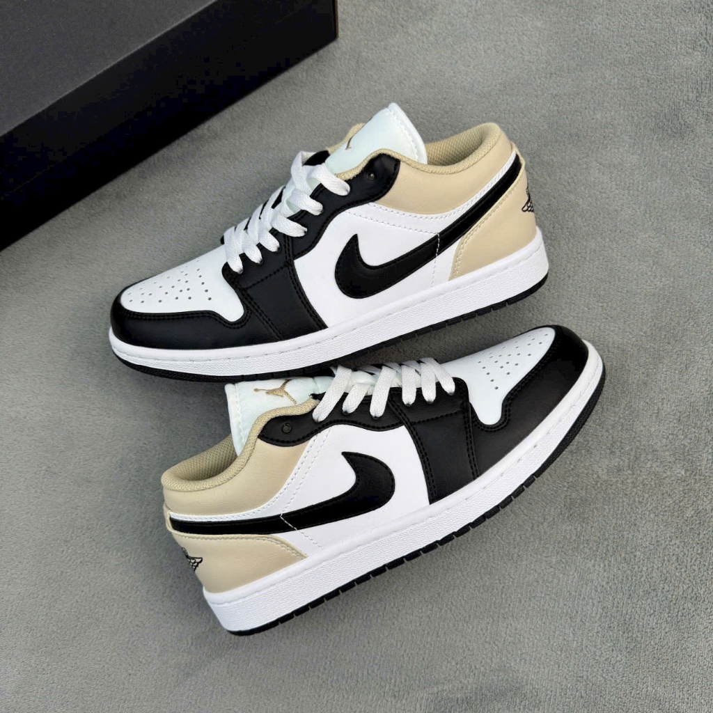 Giày Thể Thao Air Jordan 1 Low White Black Tan