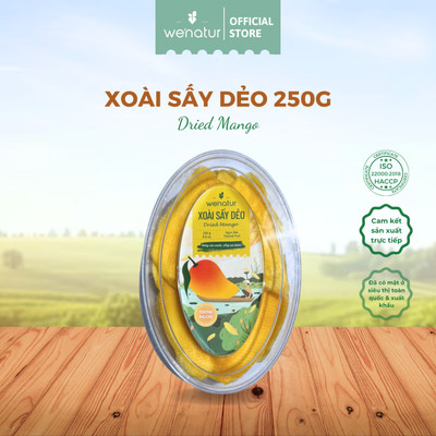Xoài Sấy Dẻo Hộp Oval Nguyên Vị Ít Đường we'natur 250g