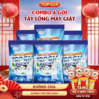  Bột Vệ Sinh Lồng Máy Giặt TopGia 125gr Làm Sạch Cặn Bẩn Khử Mùi An Toàn Cho Máy Giặt 