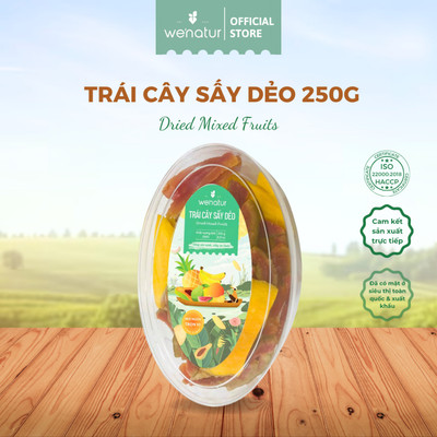 Trái Cây Sấy Dẻo Hộp Oval Nguyên Vị Ít Đường we'natur 250g