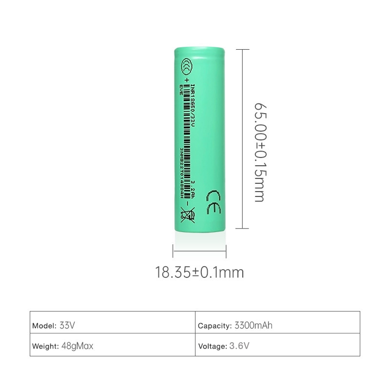 Pin sạc EVE INR18650/33V 3200mAh 3.6V 18650