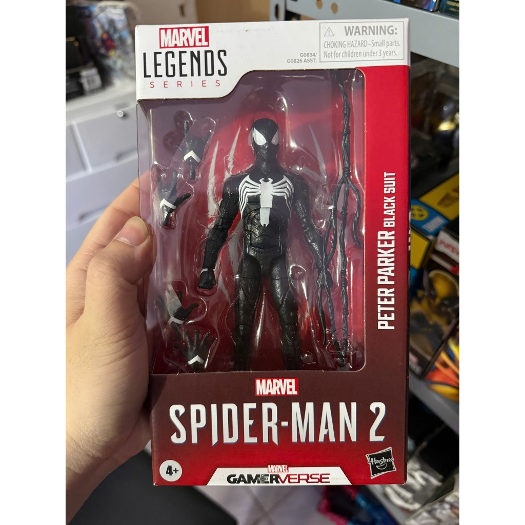 Mô hình Marvel Legends GamerVerse Spiderman 2 Peter Parker (Black Suit)