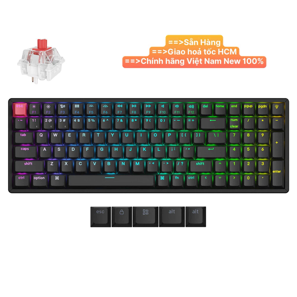 Bàn Phím Cơ Keychron K4 QMK - K4X (Version 3) Wireless Mechanical Keyboard - Hàng Chính Hãng