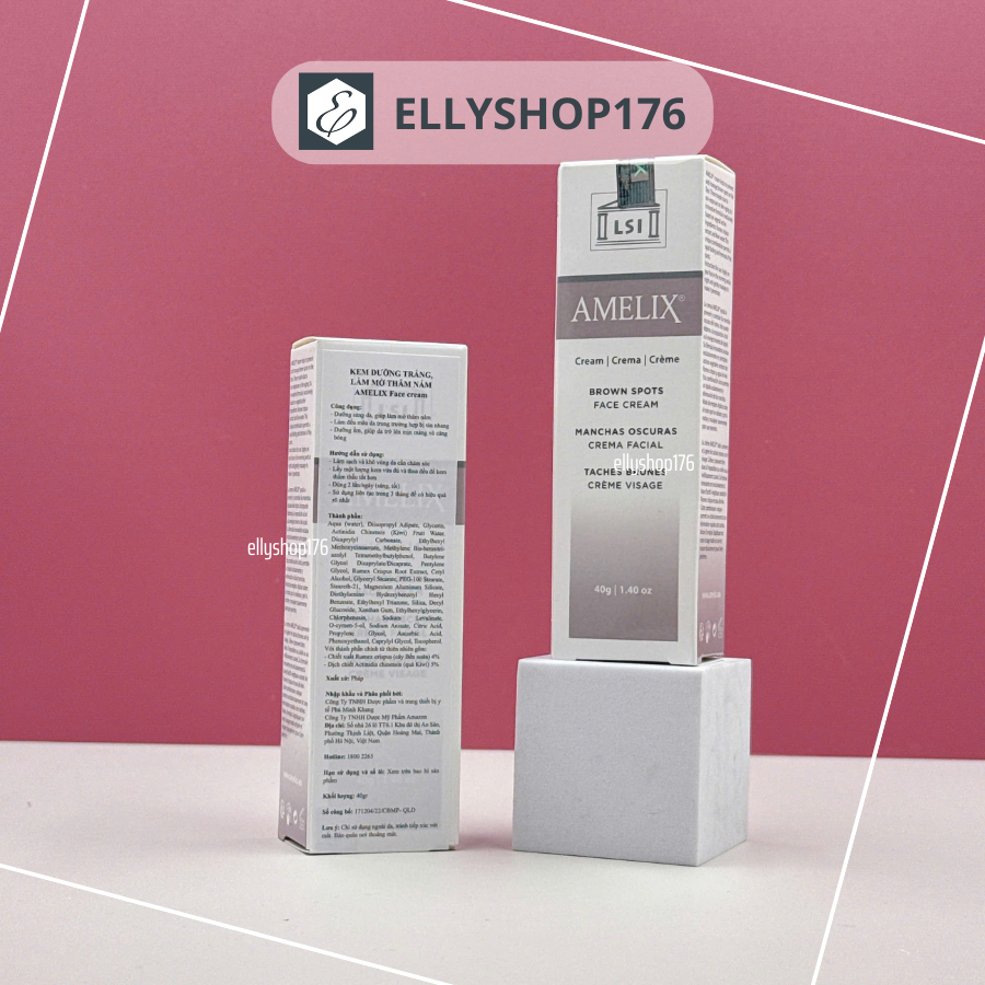 [Nhập khẩu +Tester] Kem Dưỡng Hỗ trợ sáng da, Ức chế nám Amelix Cream LSI - Ellyshop176
