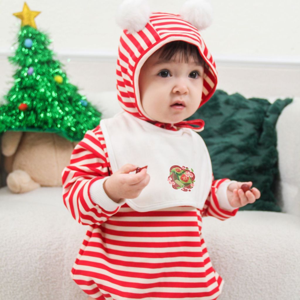 [Tặng Yếm Tết] Áo cho bé Elfie Bodysuit (3M-18M) Chất liệu thun cotton gân cao cấp, mềm mại, ấm áp