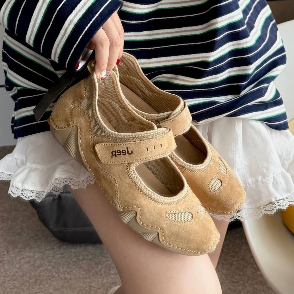 /Jeep / Giày búp bê Jeep Outdoor Shoes Women's Low Top Brown màu nâu [PX231WAS575]