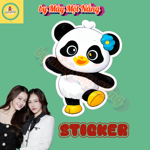 Bộ 10 Sticker dán phong cách Linh vật Lunar - NamtanFilm trang trí ốp lưng, nhật ký