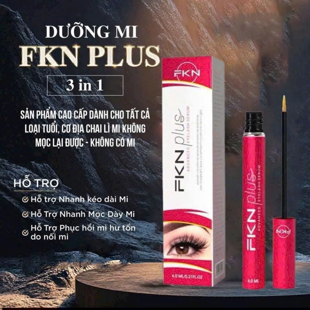 (Chính hãng) Dưỡng Mi FKN Plus Phiên Bản Mới Cải Thiện Mi Dài Dày Sau 7 Ngày