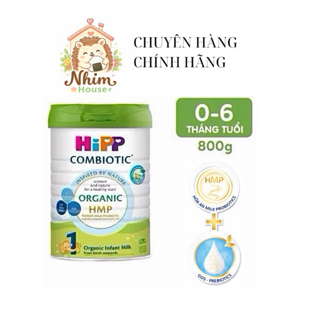 Sữa bột công thức HIPP 1 Organic Combiotic 800g ( cho trẻ từ 0-6 tháng )