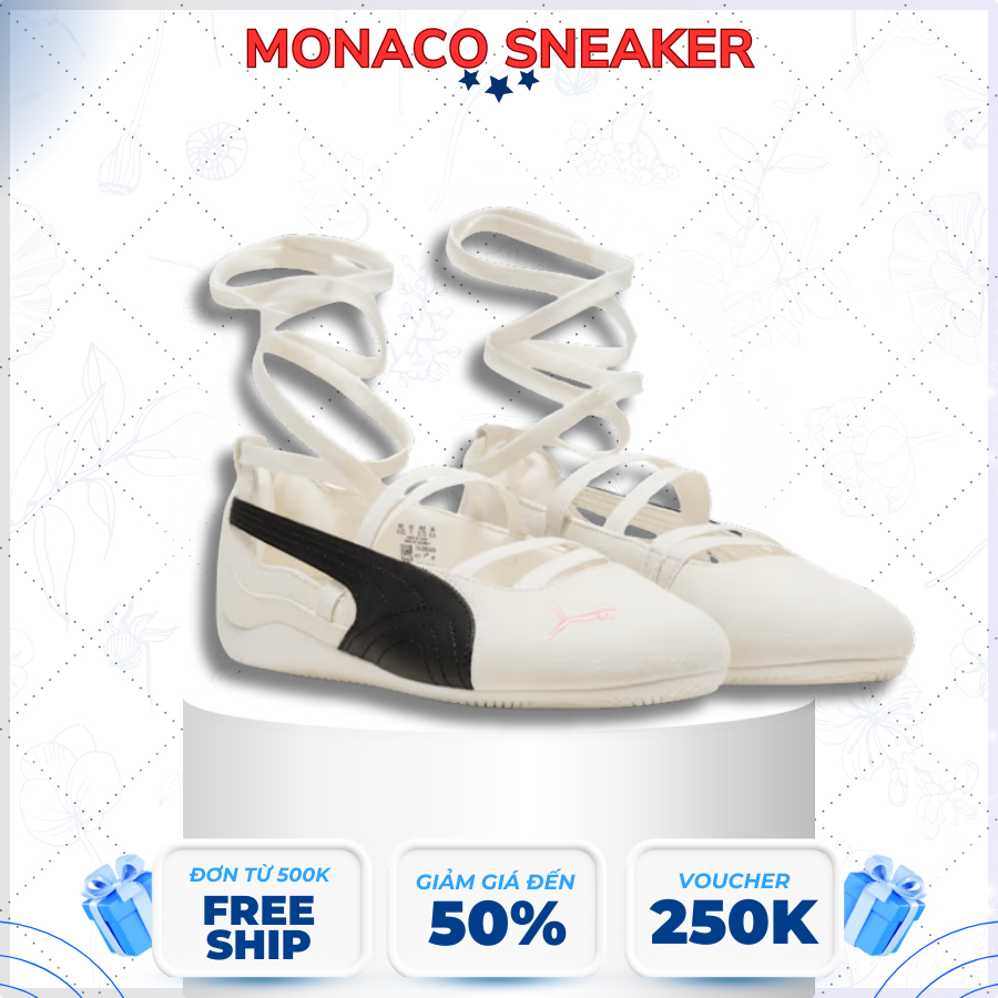 Giày Puma Speedcat Ballet Rosé Chính Hãng Sneaker Ballet Nữ Phối Màu Trắng Đen Full Box.