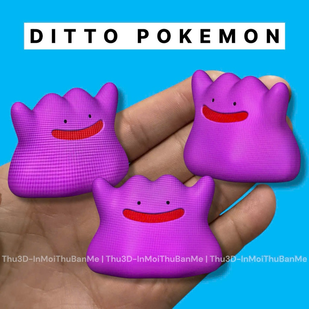 Ditto Pokemon | Mô hình đồ chơi 3D & Móc khoá | Bộ sưu tập Pokemon