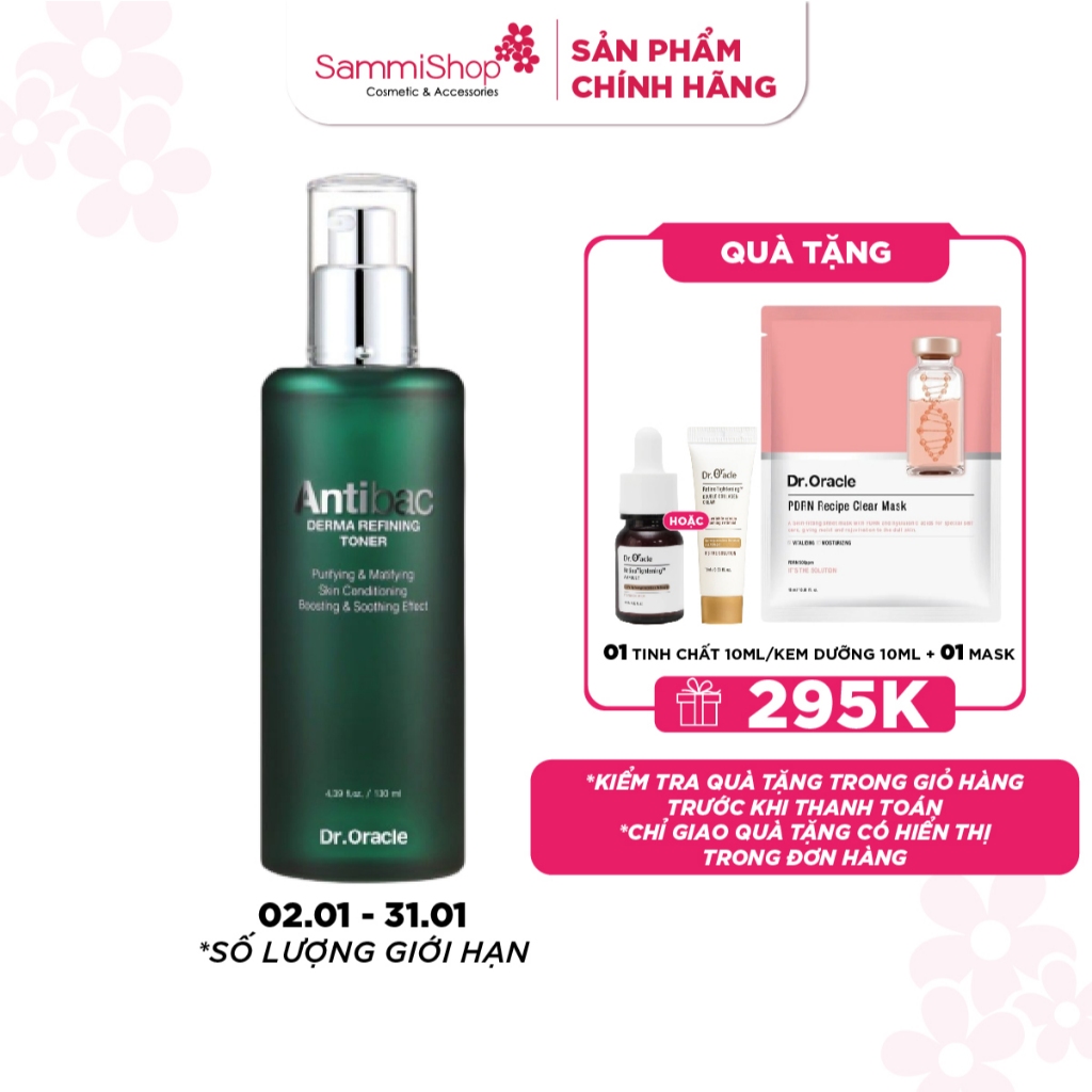 Dr.Oracle Nước hoa hồng Antibac Derma Refining Toner 130ml