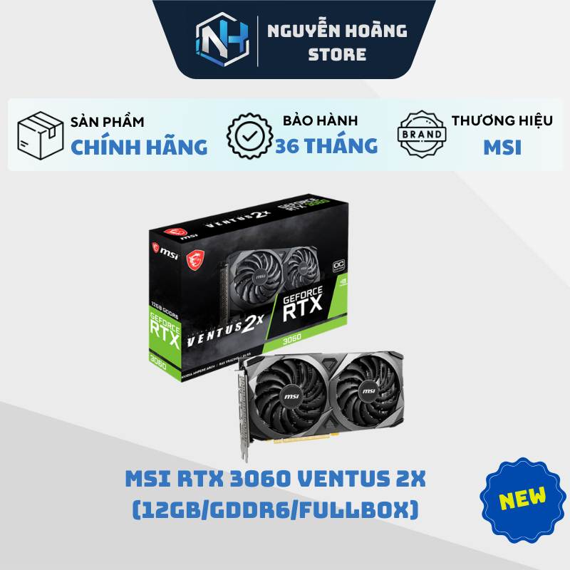 VGA card màn hình RTX 3060 MSI Ventus 2X 12GB