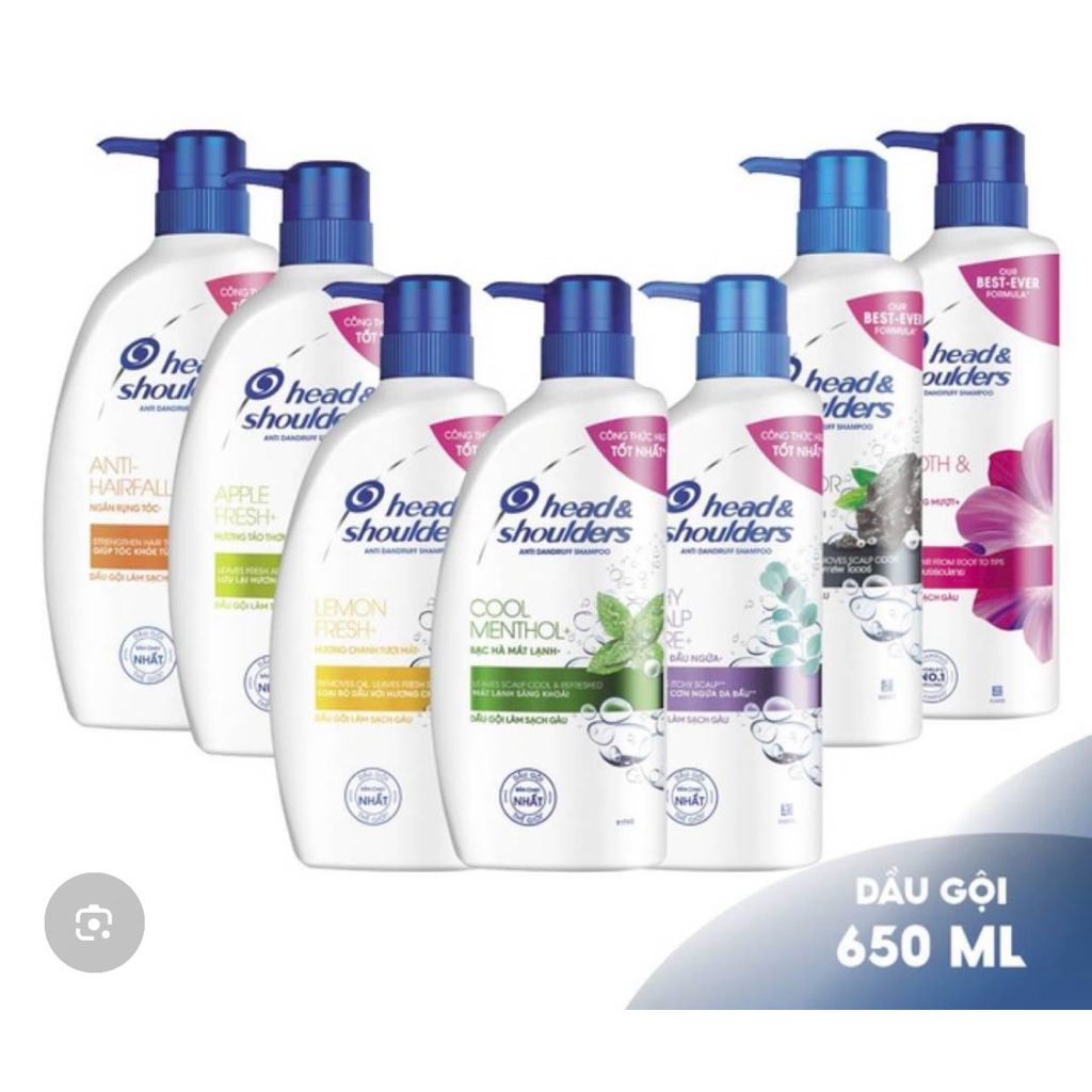 Dầu gội Head 625ml các loại