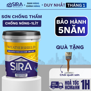   Mới  1 Lít Sơn Chống Nóng SIRA CN01 Chống Gỉ mái tôn téc nước tấm lớp công nghiệp - Sơn chống nóng SIRA CN01 