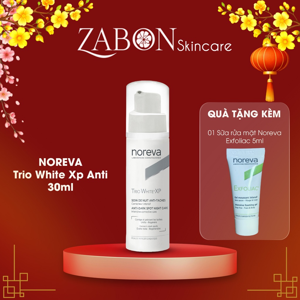 Kem dưỡng Noreva Trio White Xp Anti - Dark Spot Night Care dưỡng sáng da ban đêm 30ml