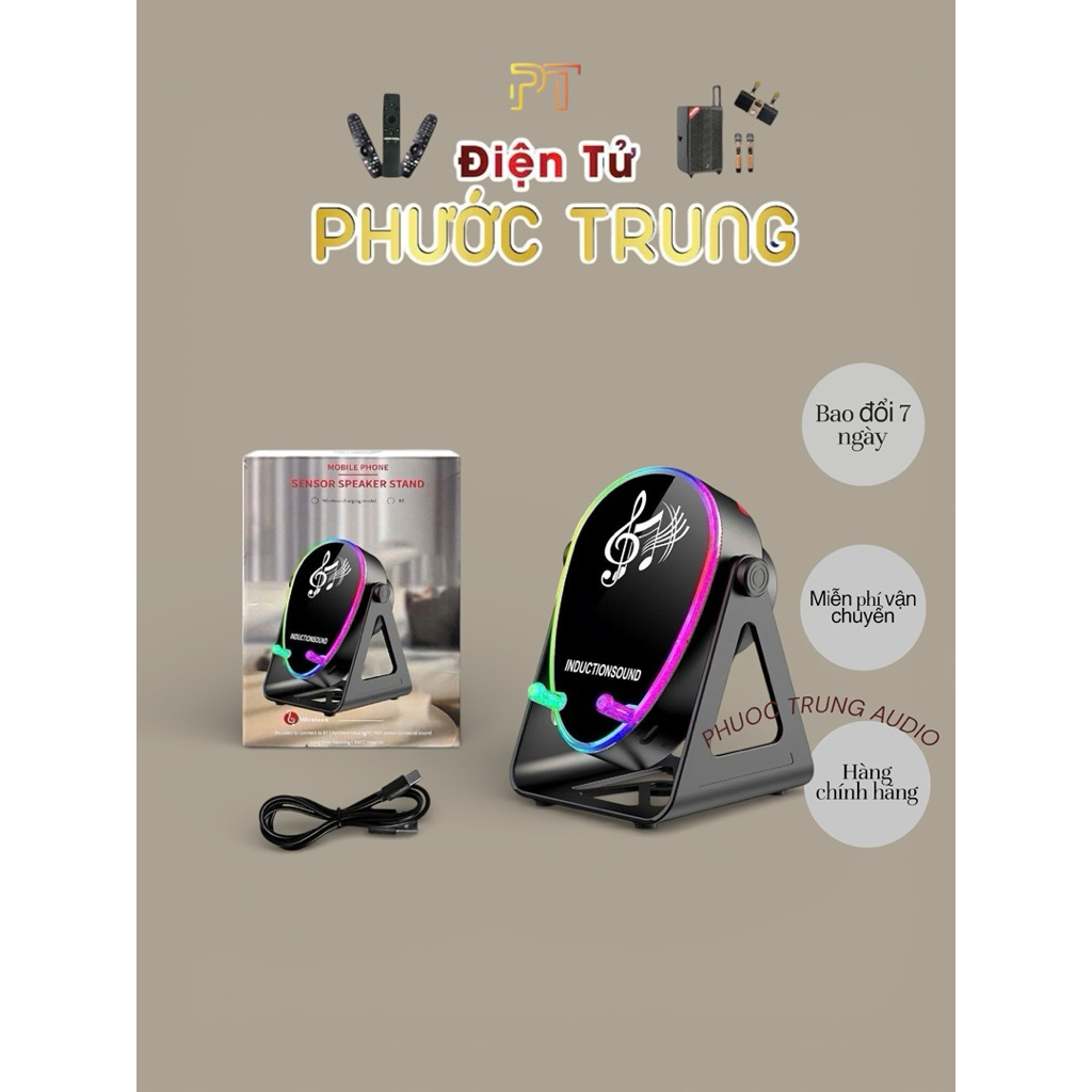 Loa bluetooth H68 có led cảm biến kiểu dáng đẹp mắt, âm thanh lớn