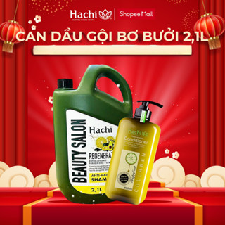 Can Dầu gội 2.1L tặng kèm xả 350ml chiết xuất bơ bưởi Hachi Regenerating hỗ trợ giảm rụng, mọc tóc