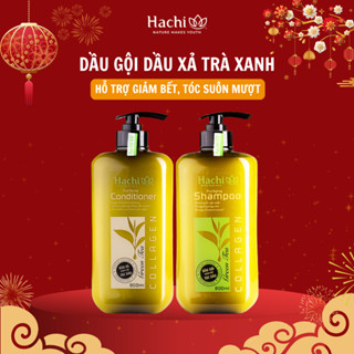  Combo gội xả trà xanh cho tóc dầu bết Green Tea Hachi Việt Nam hỗ trợ giảm dầu nhờn trên mái tóc 