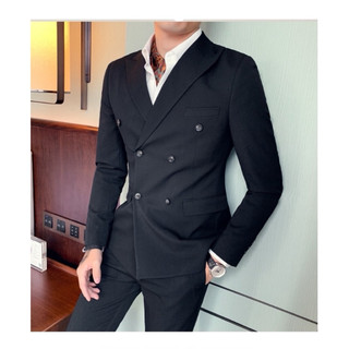  Bộ vest nam 6 khuy áo 3 lớp có độn vai quần âu tăng chỉnh cạp form chuẩn cao cấp 