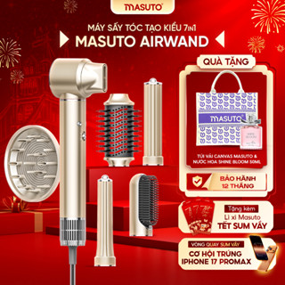   Premium 2026  Máy Sấy Tóc Tạo Kiểu Masuto AirWand Champagne Gold Công Nghệ Ion Shield Care 