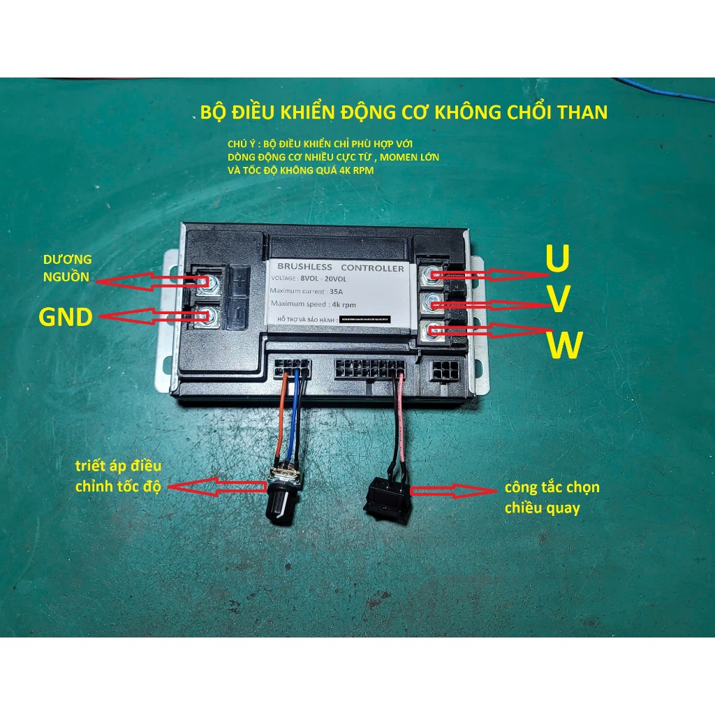 bộ điều khiển động cơ không chổi than 800w ( phát triển từ ic xe điện nguyên khối )