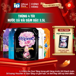  Thùng 4 Túi Nước Xả Vải Đậm Đặc Hygiene 3.5L 