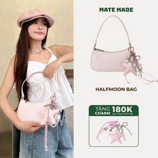   TẶNG KÈM CHARM  Túi Xách Nữ MATE MADE Half-Moon - Dáng Hobo Năng Động - Tone Hồng Ngọt Ngào 